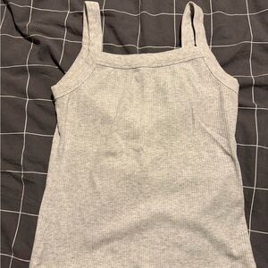 American Eagle Outfitters Light Gray Ribbed Camisole